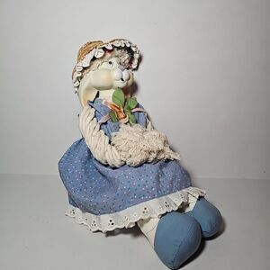 Vintage Rare Flossie 90s House of Lloyd Mop Doll Bunny Shelf Sitter